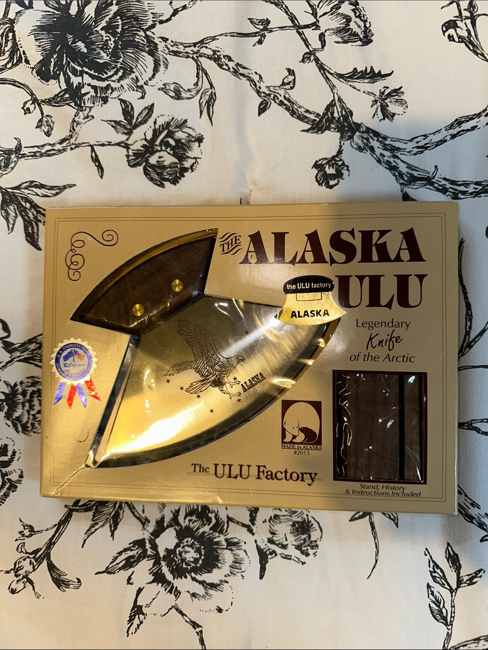 The Alaska ULU Factory Legendary Ulu Knife - Gold Blade, Brown Handle
